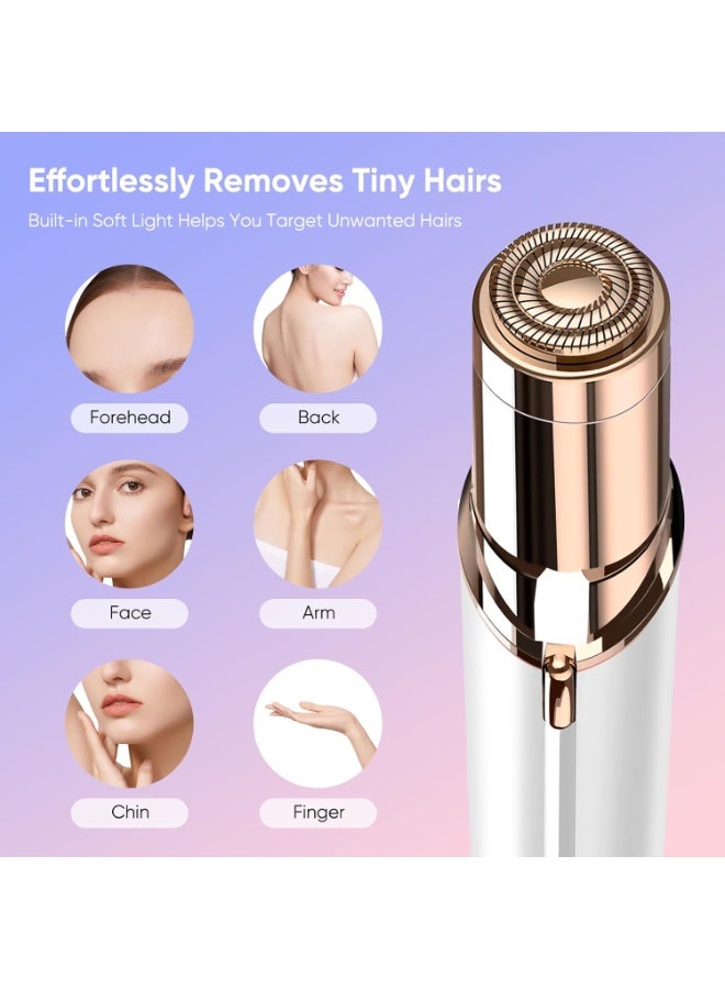 جهاز إزالة شعر الوجه للنساء، جهاز صغير لإزالة الشعر، ماكينة حلاقة كهربائية محمولة لإزالة شعر منطقة البكيني، الشفاه، الذقن، الإبط، شعر الوجه، الأصابع، الرقبة، الخدين، وقابل لإعادة الشحن - Image 2